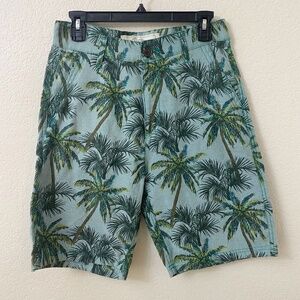 Recycled Blues Mens Palm Tree Shorts Size 30 Cotton Summer